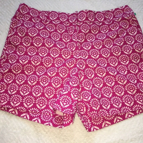 LOFT Pants - Ann Taylor LOFT Riviera Shorts Sz 14 Pink White
